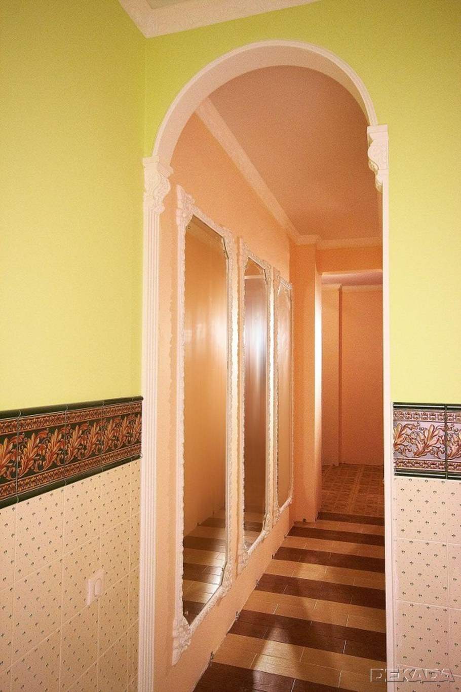 Отделка арки камнем