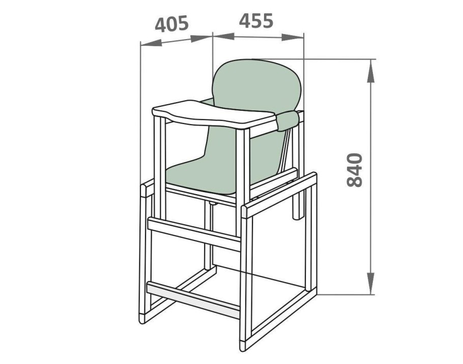 Чертежи детского стульчика для кормления