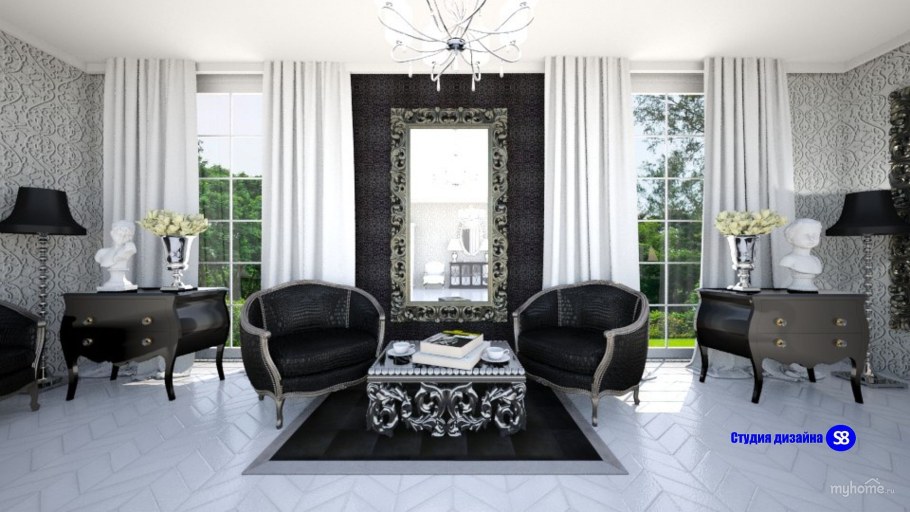 Настенный кондиционер в интерьере арт деко