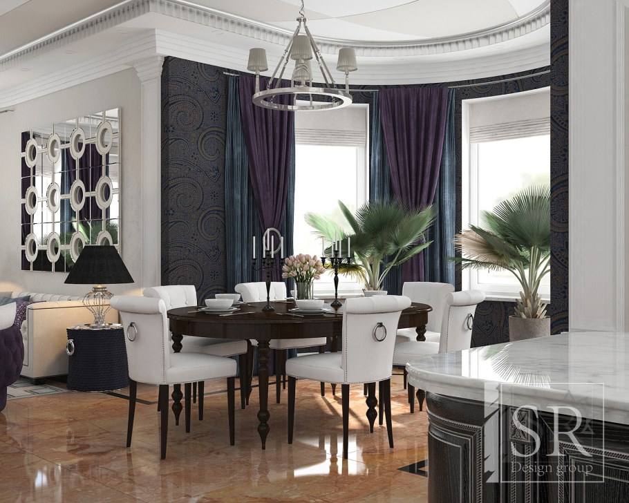 Столовая зона в стиле арт деко