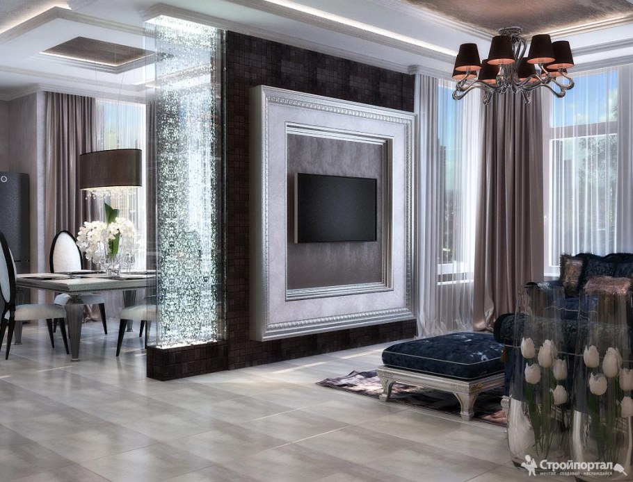 Гостиная ар деко Неоклассика