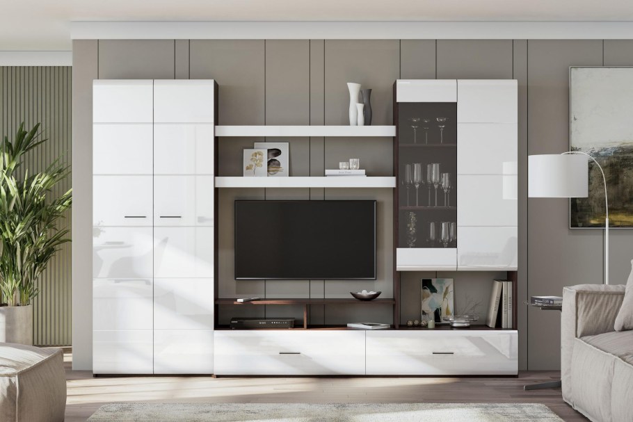 Гостиная "МГС 7" венге / белый