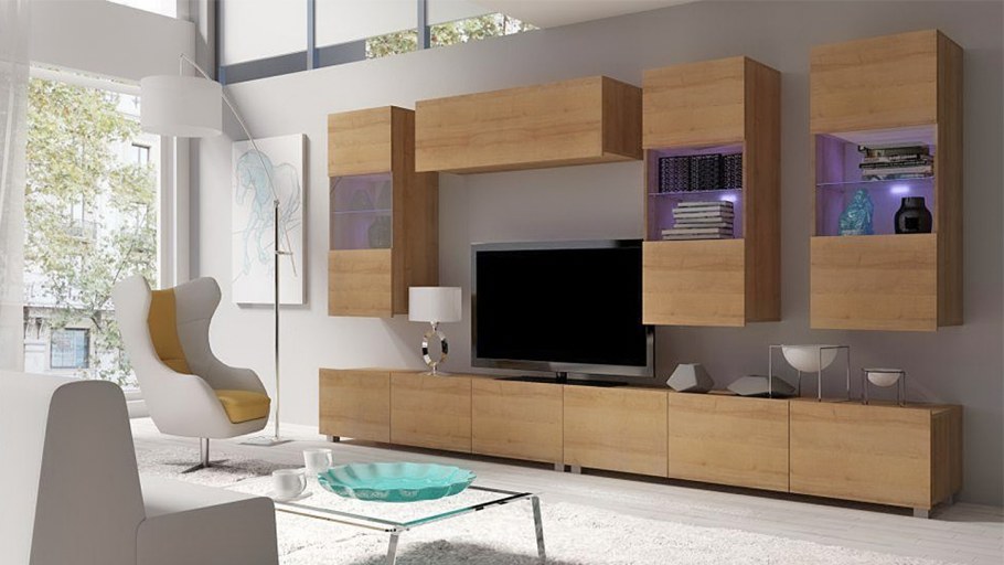 Стенка CALABRINI 3 современная мебель глянец