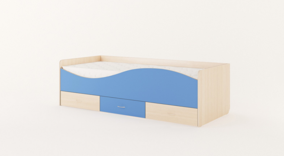 Кровать 800 "Рики" (белёный дуб)