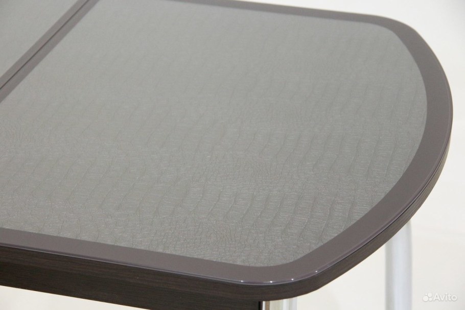 Стол «Гала-12» (кожзам под стеклом)