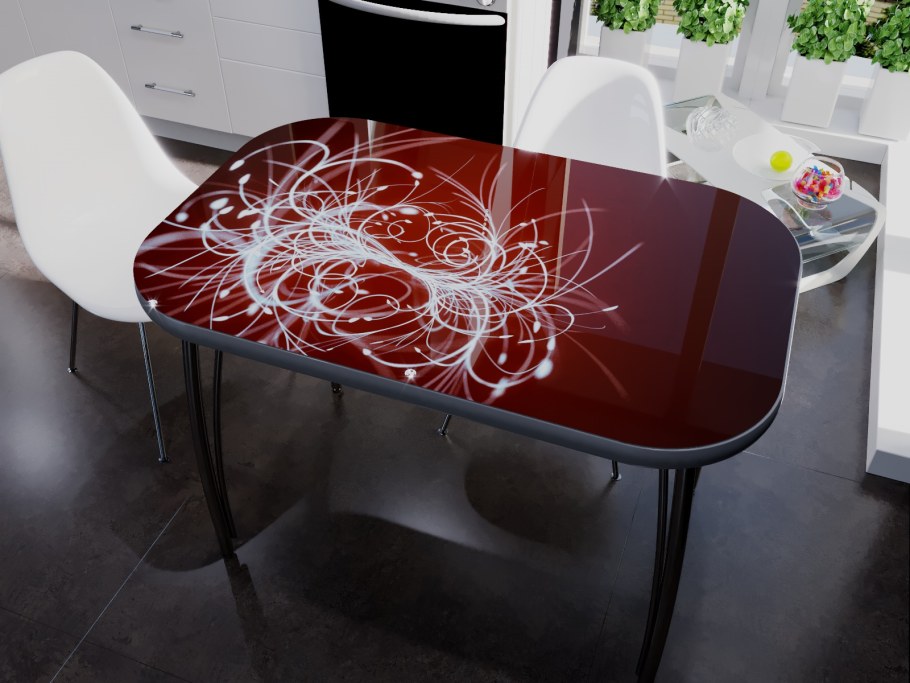 Стол со стеклом Вавилон 58