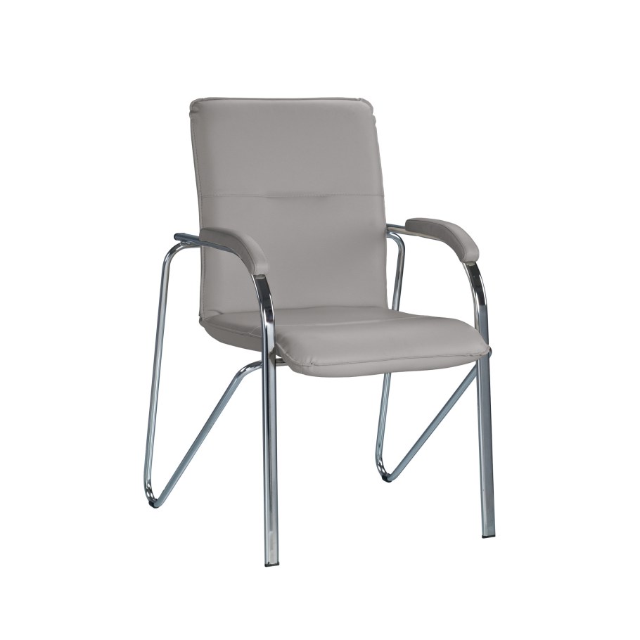 Стул Samba Chrome s38 ткань серый, подлокотники ткань