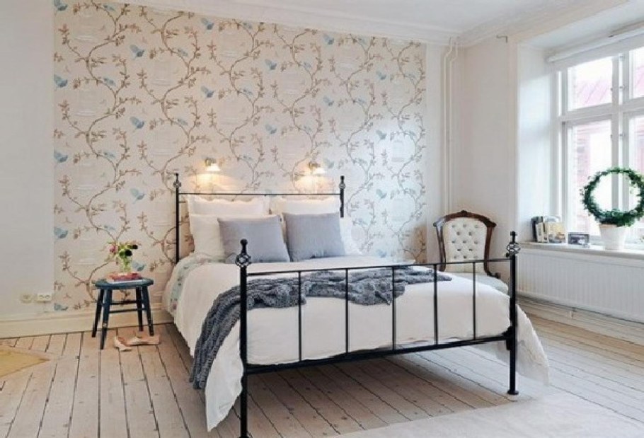 Обои на стену в спальню