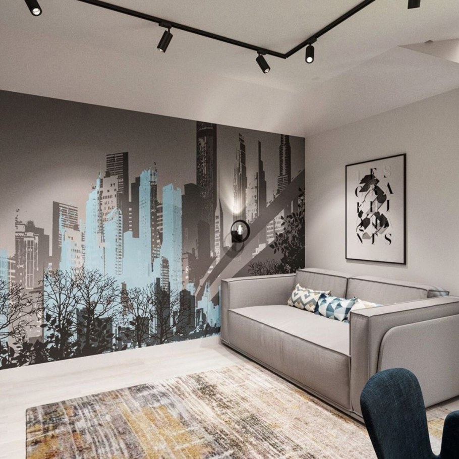 Стильные фотообои в интерьере