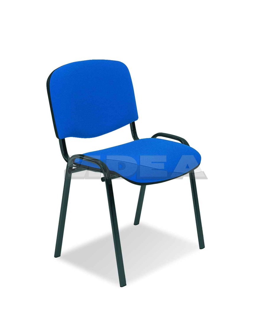 Стул офисный изо чер.опоры (ткань серая, 1120bl-g)