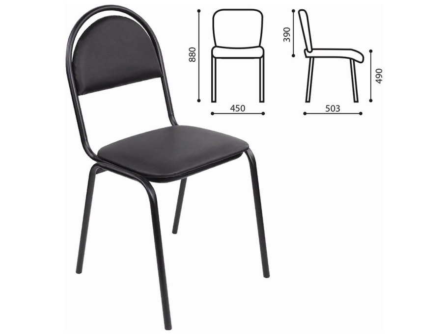 Стул стандарт, к/з 311 черный, к-с черный