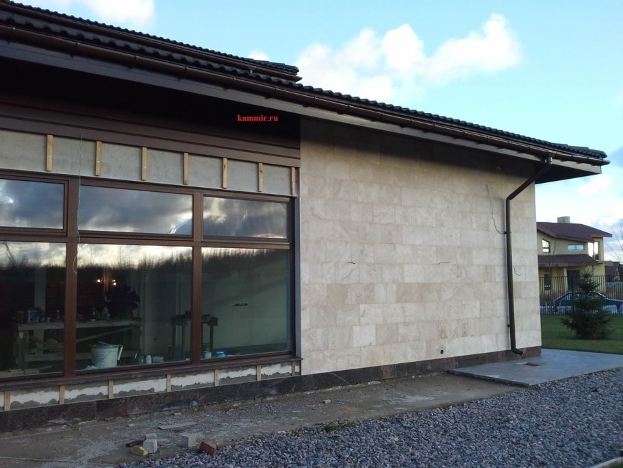 Травертин фасад Армения