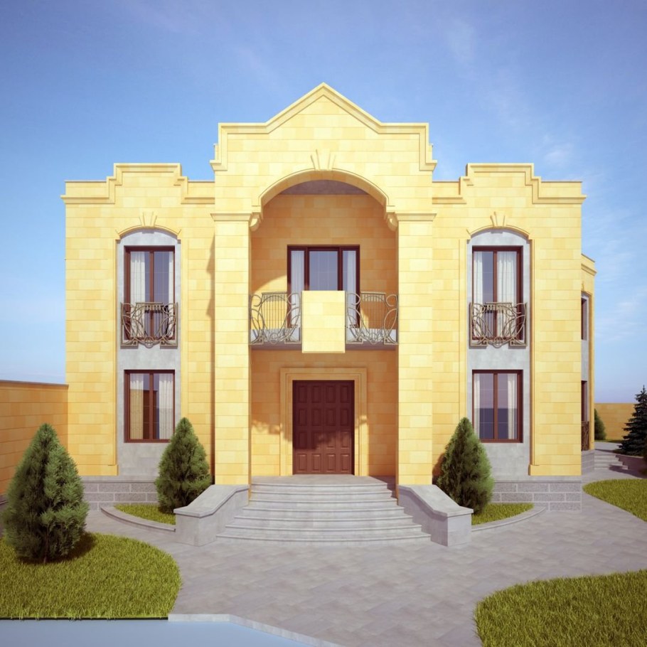 Травертин фасад Армения