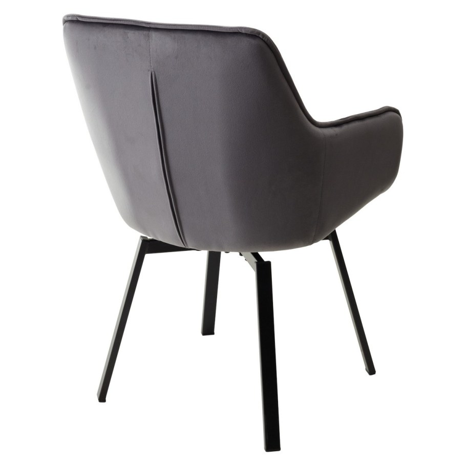 Стул Maverick hk007-10 темно-серый, PU / черный каркас, поворот.360 град.