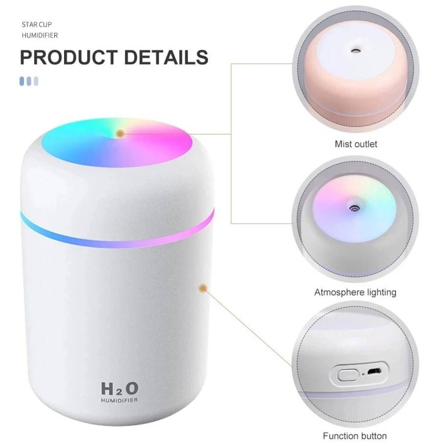 Мини-увлажнитель воздуха с подсветкой Humidifier h2o DQ-107