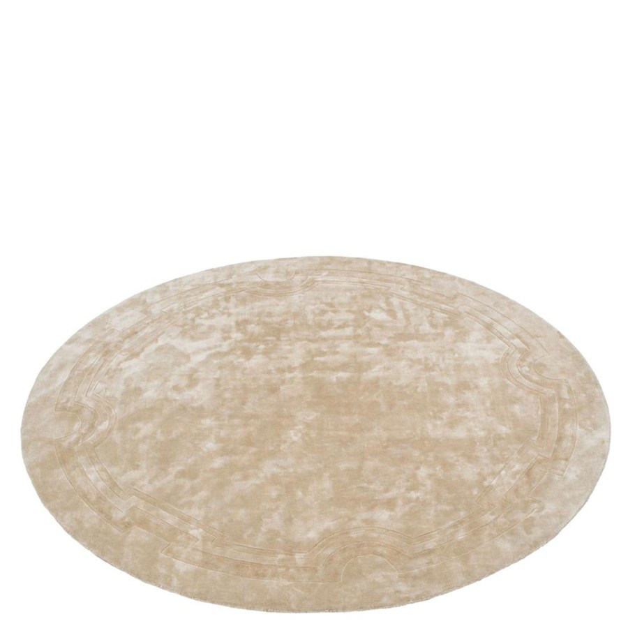 Круглый бежевый ковер