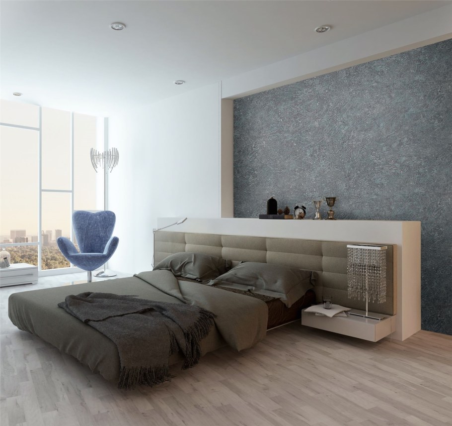 Спальня современная бетон