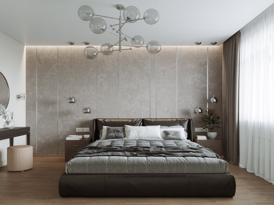 Штукатурка в спальне