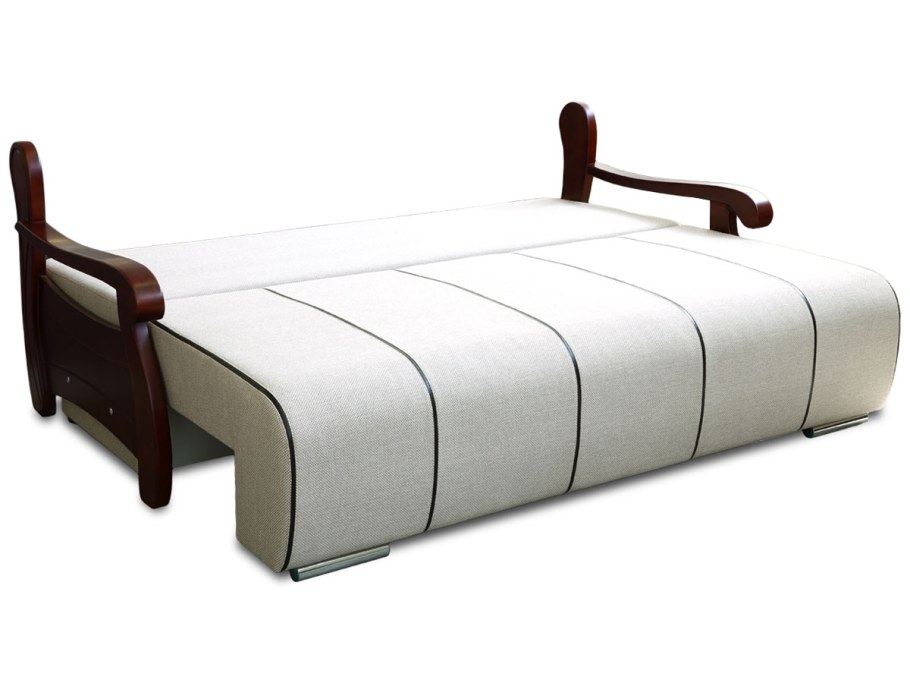 Диван раздвижной с деревянными. Подлокотниками спальеместо 110