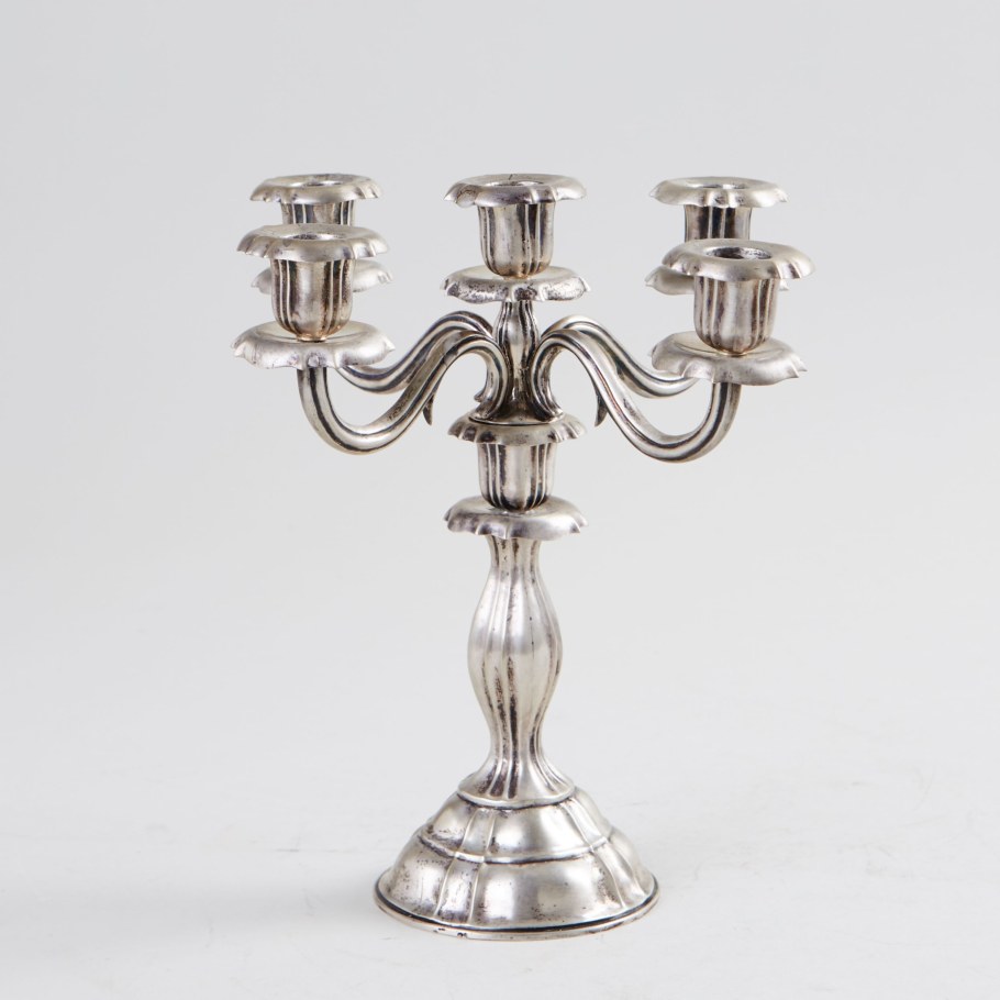 Серебряные канделябры с чернением 19 века