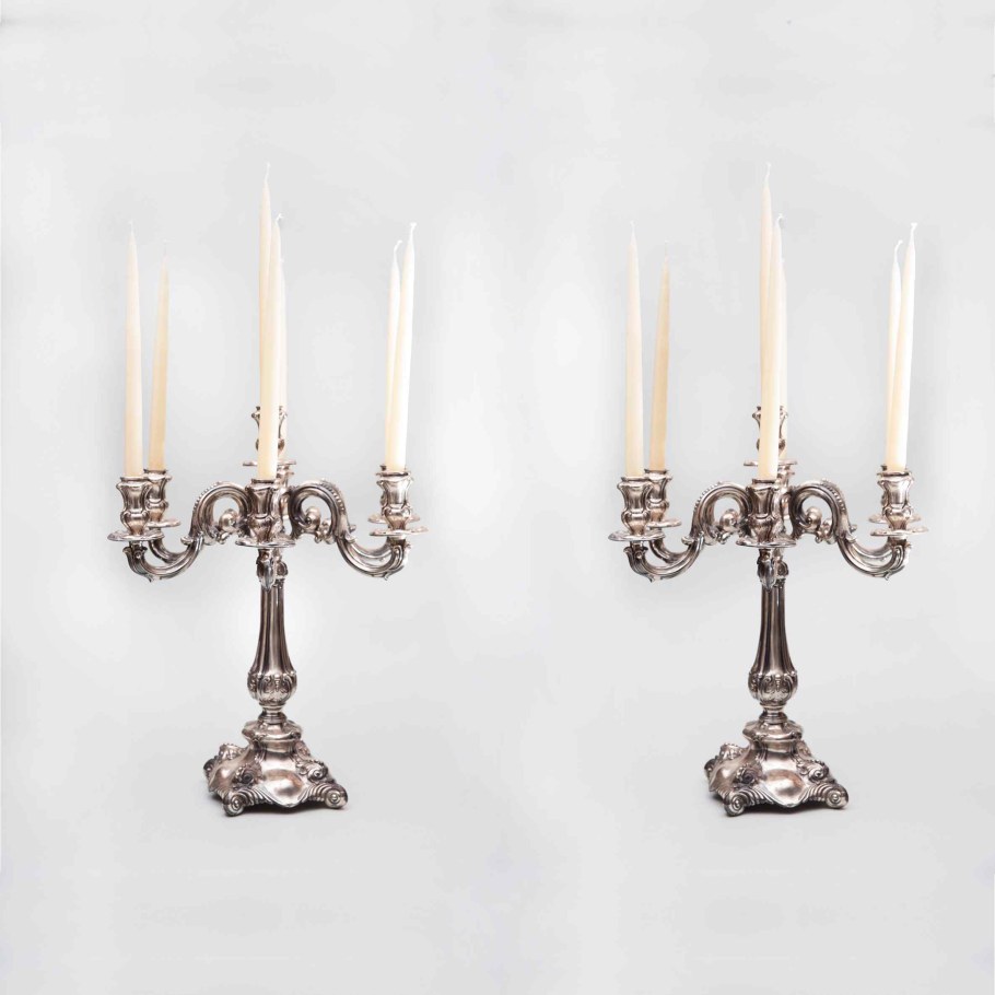 Рендер подсвечника из серебра