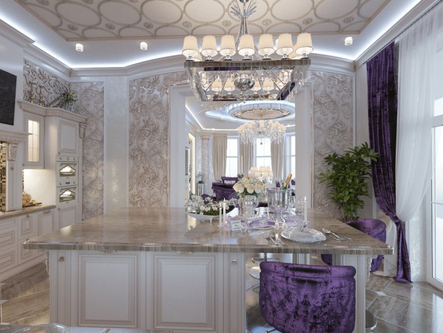 Кухня гостиная в стиле Барокко