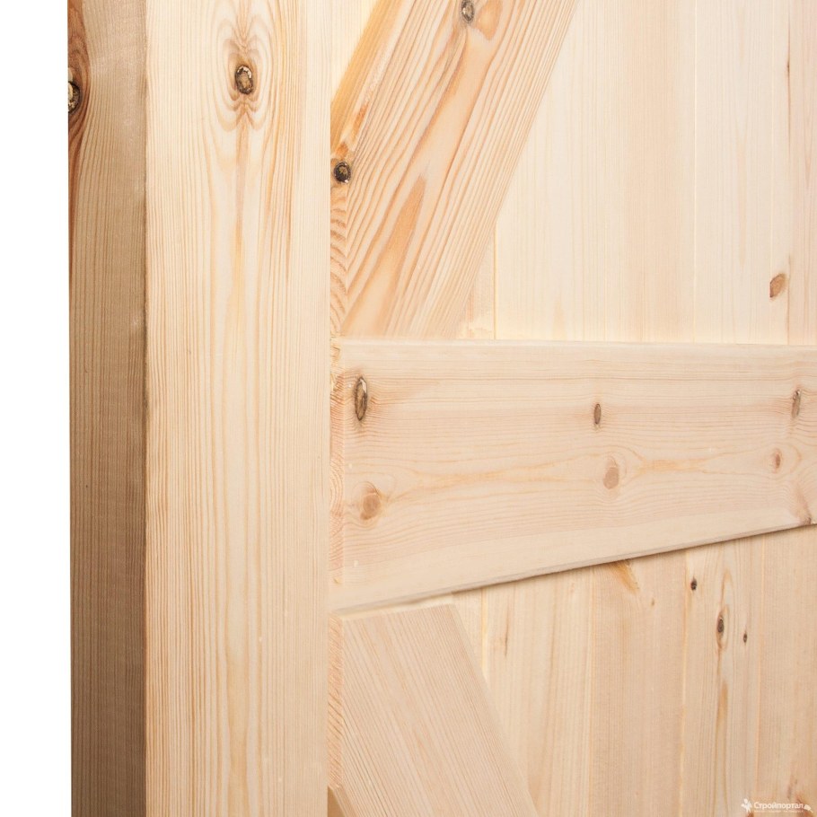 Дверь межкомнатная глухая амбарная 90х200 см массив сосны