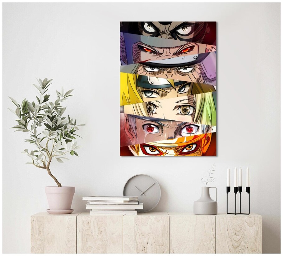 Картина Наруто глаза коллаж