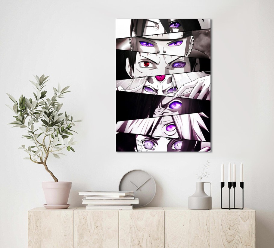 Картина Наруто глаза коллаж