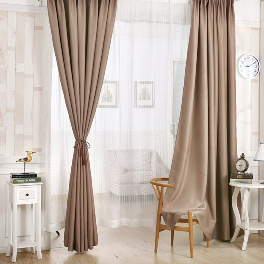 Шторы блэкаут молочный шоколад