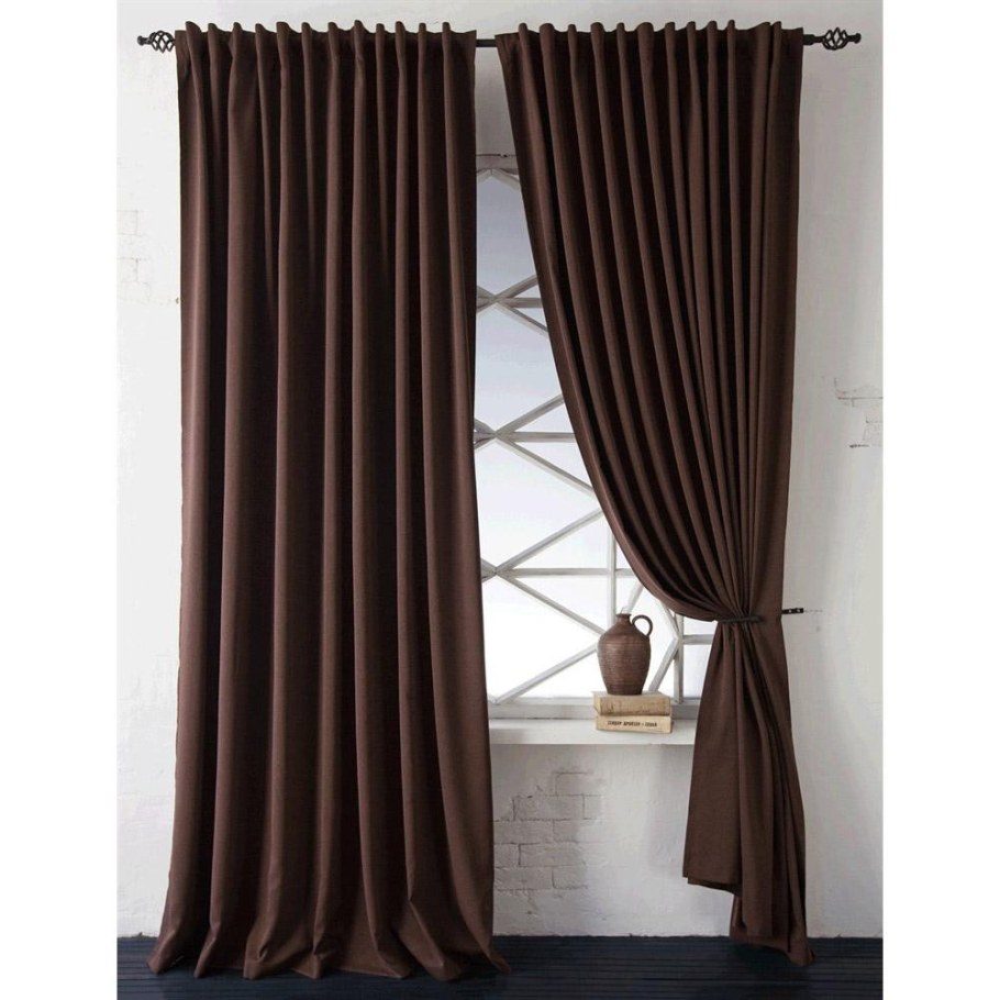 Портьера "канвас", 150*260 см, шоколад