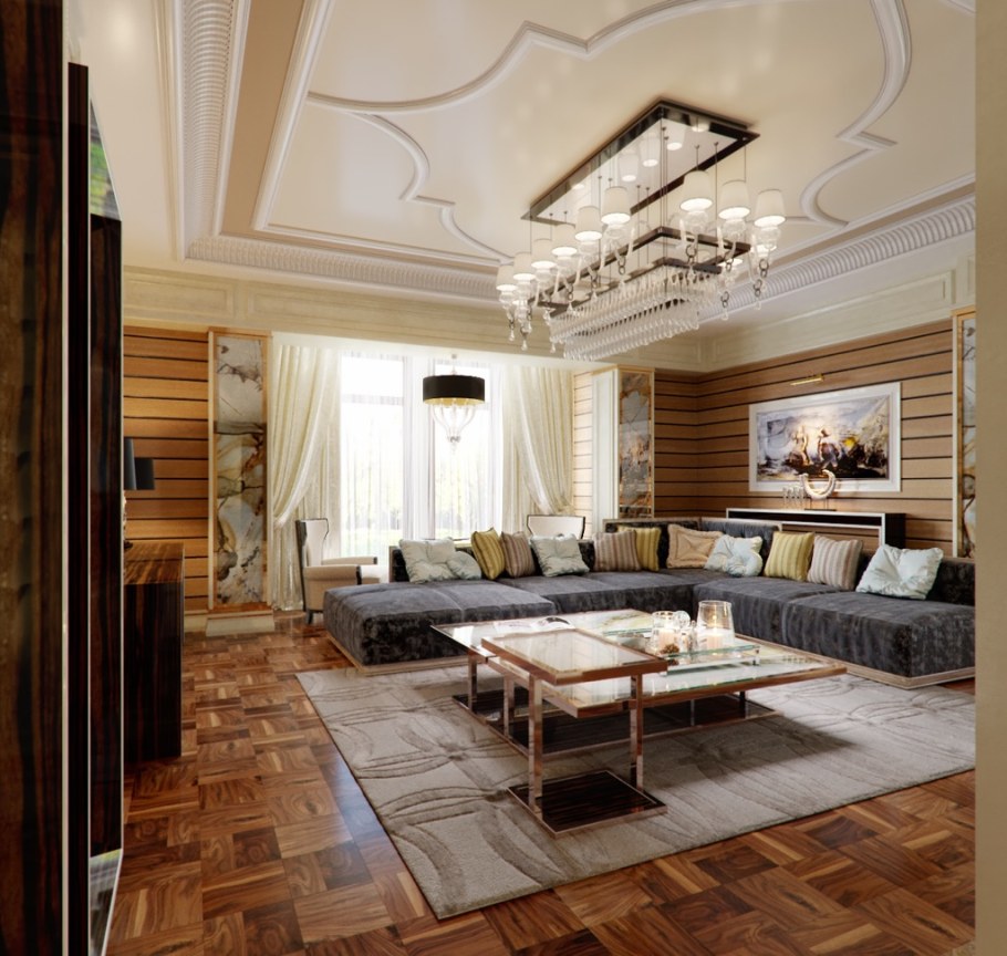 Богатые интерьеры загородных домов