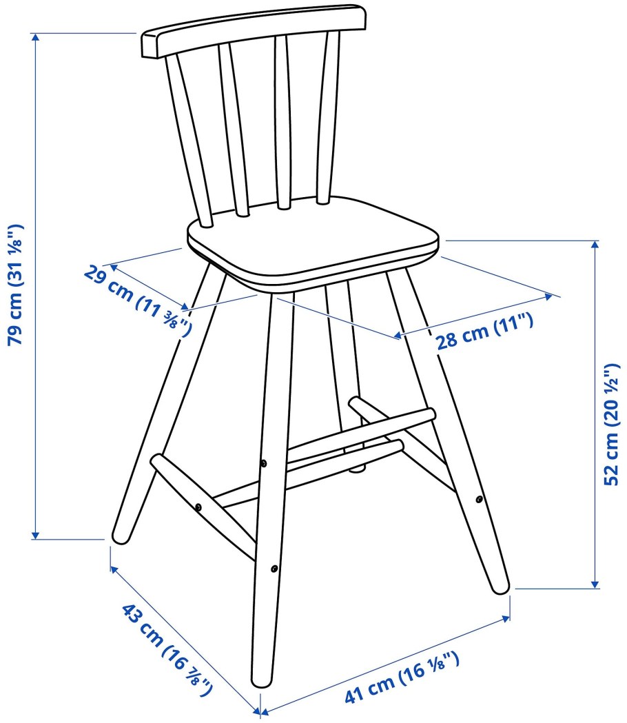 Детский стул икеа агам