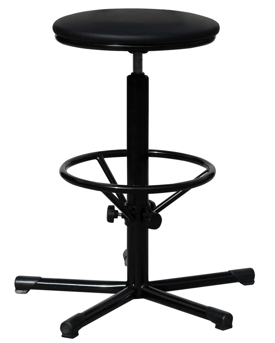 Стул производственный винтовой мягкий круглый 450-650н