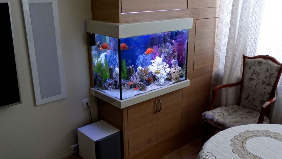 Угловой аквариум псевдоморе