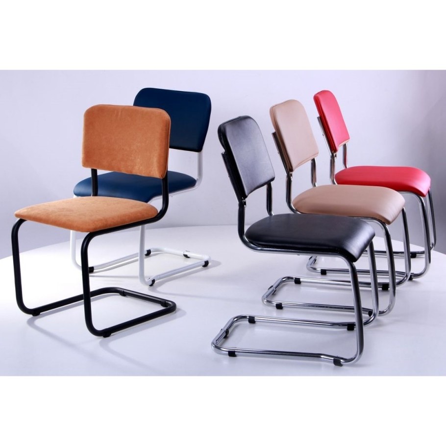 Стул Сильвия АРМ бежевый кожзам хром