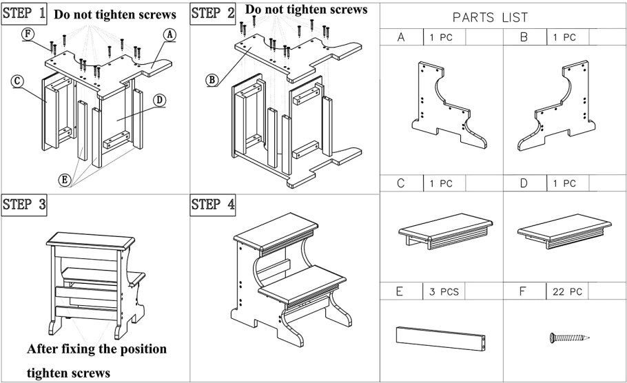 Step 180 Cabinet Step Stool чертеж