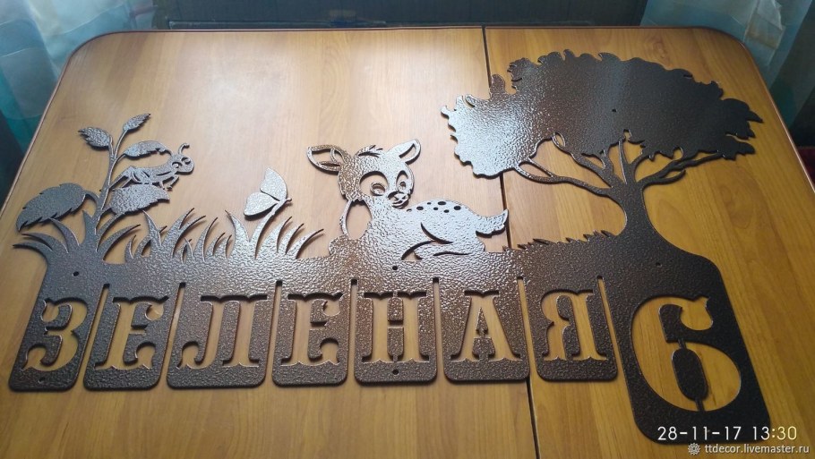 Таблички из металла лазерная резка