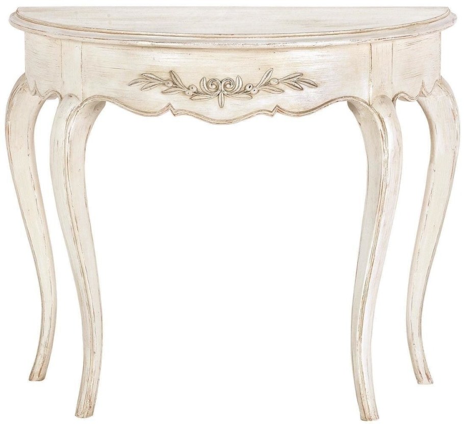 Консоль Амадей м108 l белый патина золото