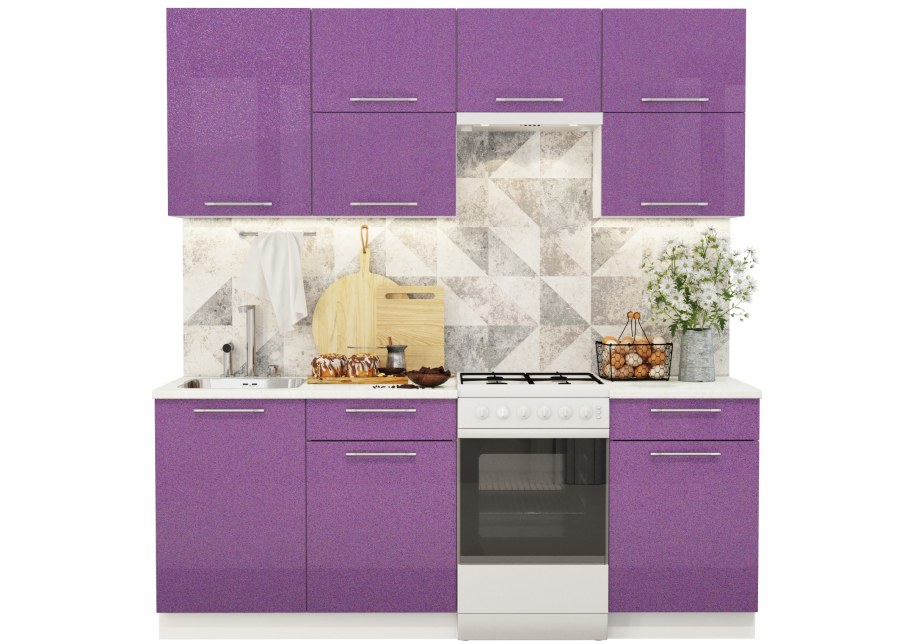 Кухня олива сирень модульная