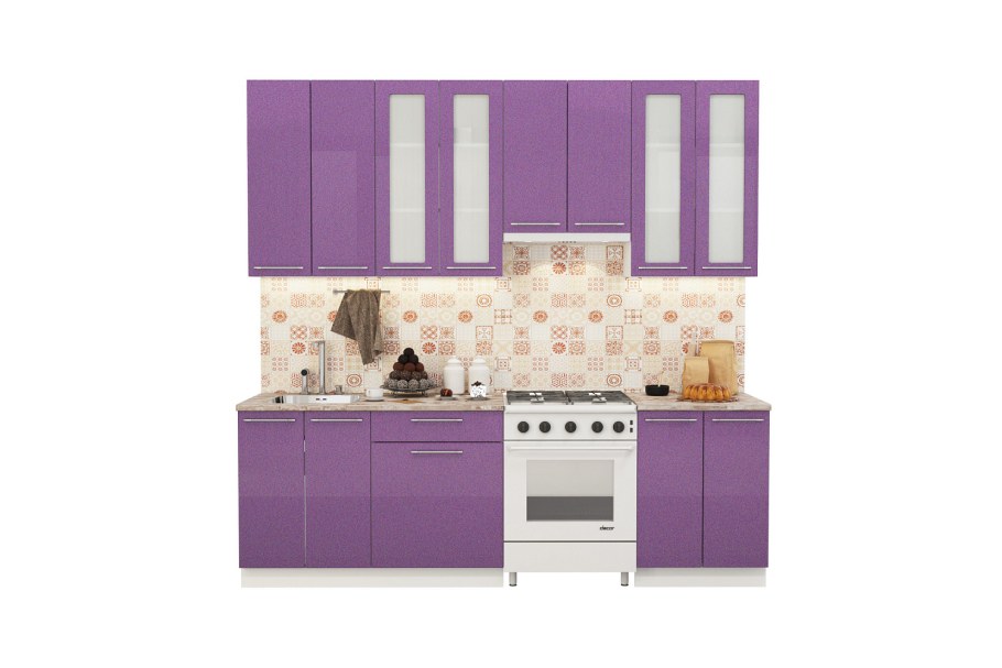 Кухня олива металлик сирень