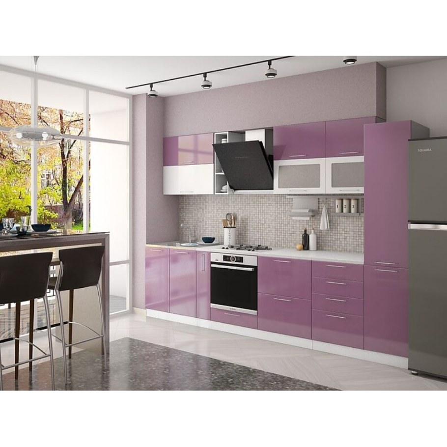 ДСВ кухня олива сирень