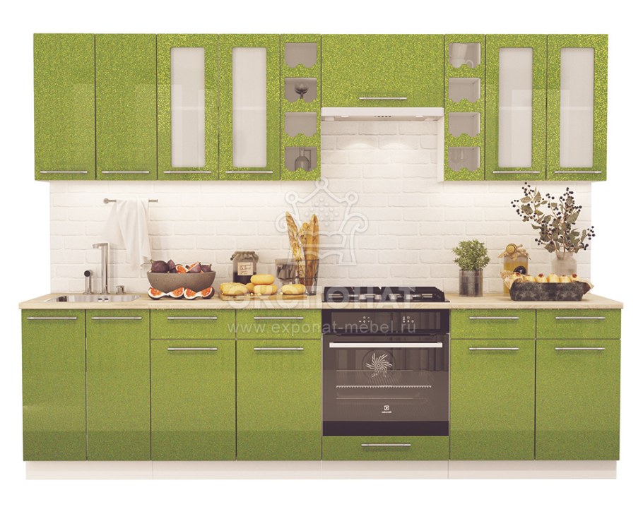 Кухня олива металлик сирень