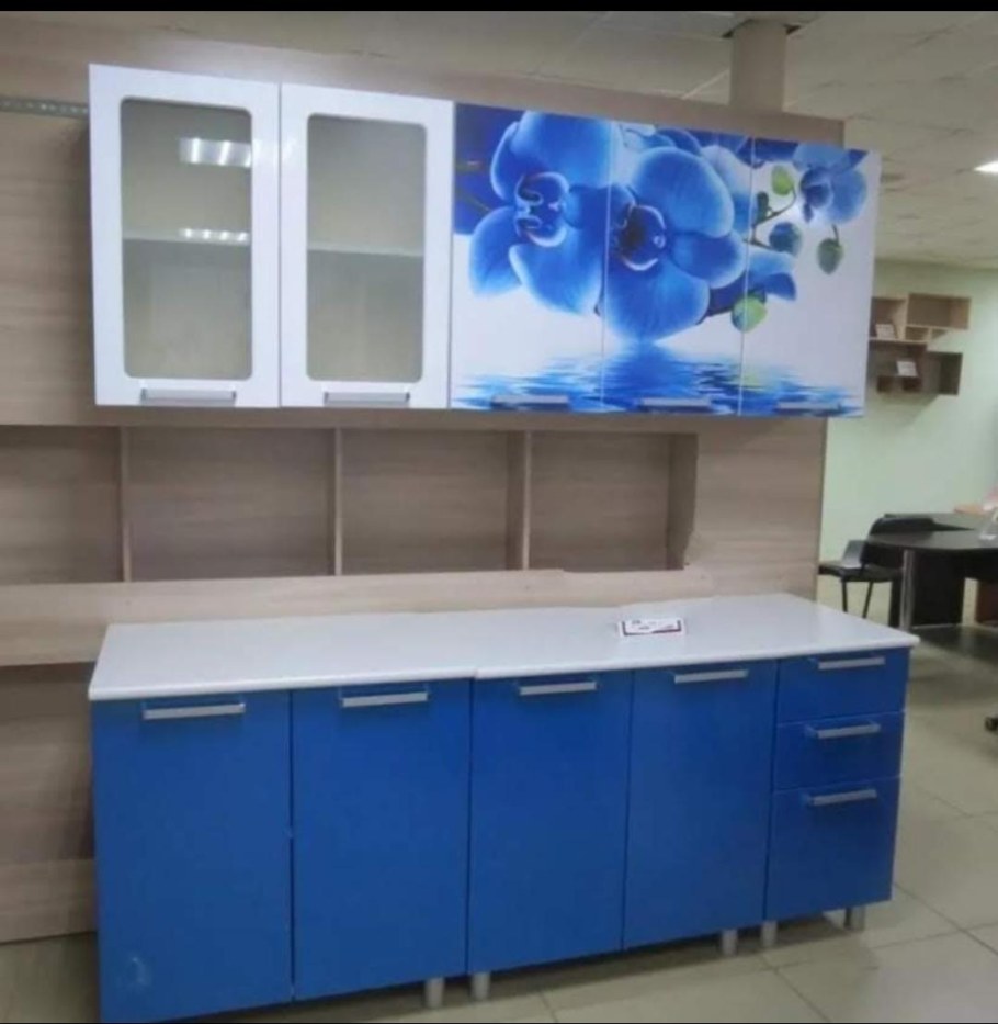 Кухня лазурь 2м Люкс БТС