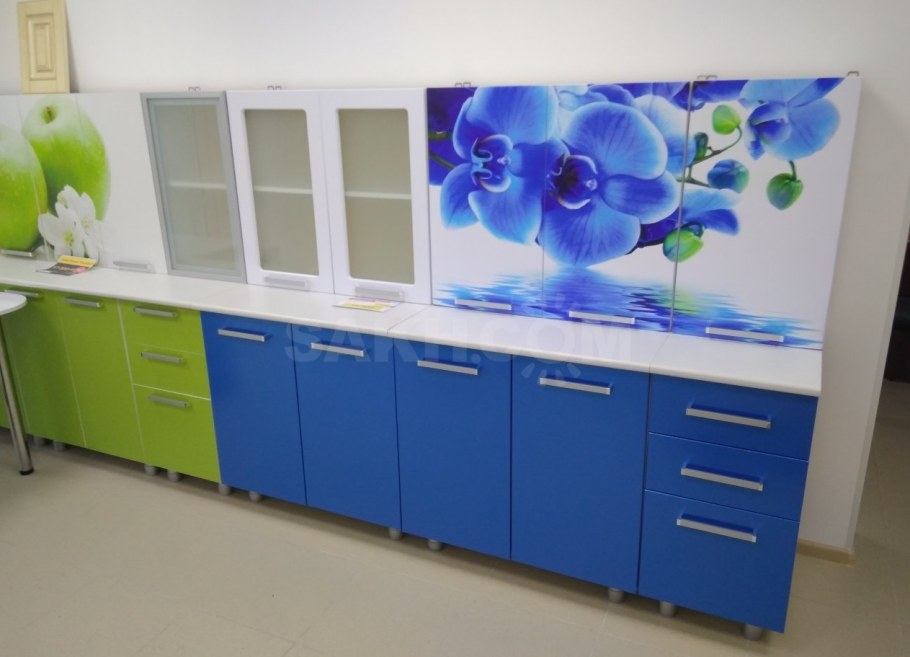 Кухня лазурь 2м Люкс БТС