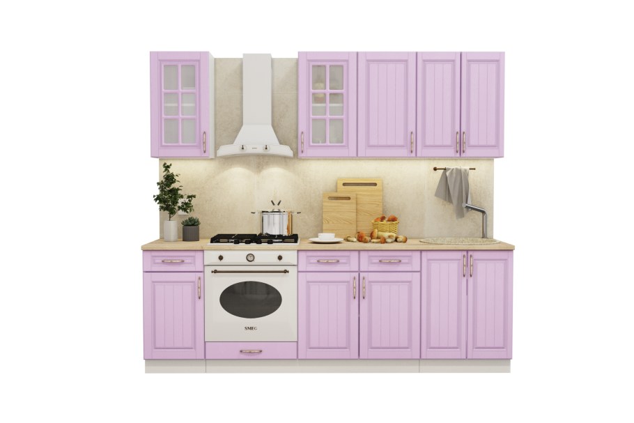 Кухня 2,4м "Айсбери" белый/сонома