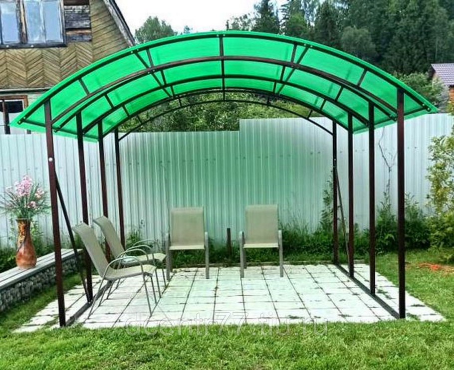 Арочный навес из поликарбоната