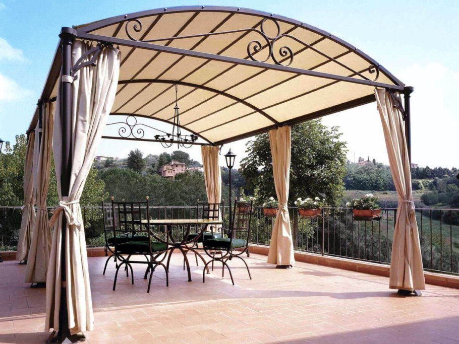 Навес для беседки из поликарбоната