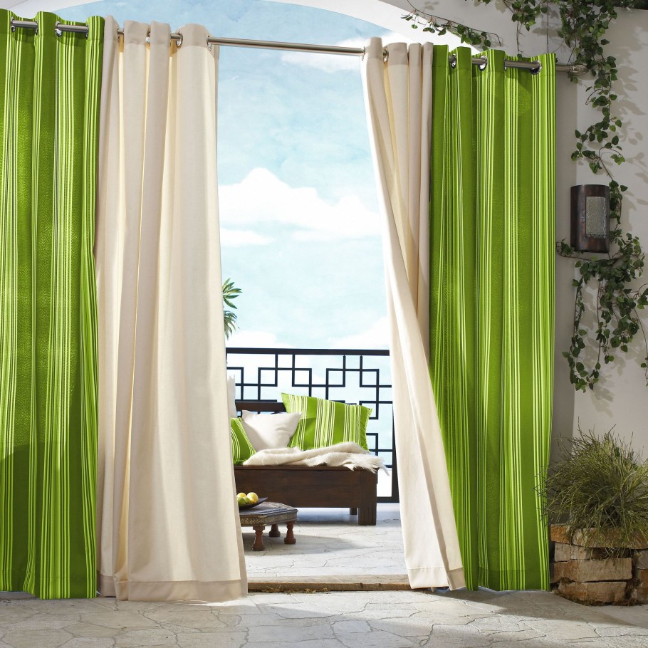 Шторы зеленого цвета