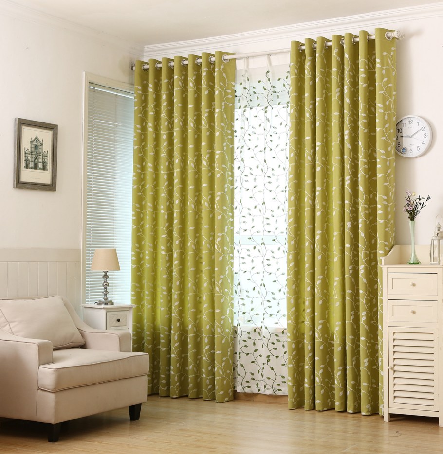 Желто зеленые шторы